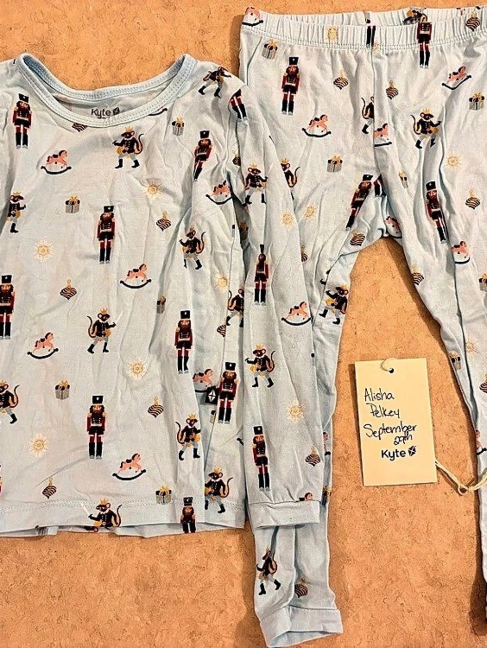 Kyte Baby Long Sleeve Pajama Set Blue Nutcracker Print